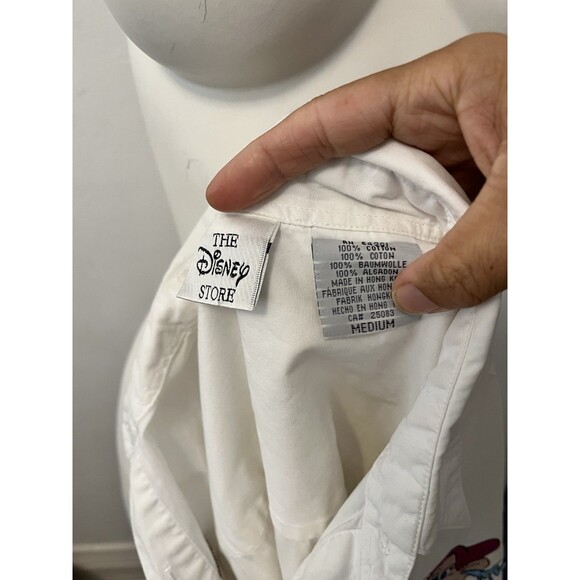 Vintage 90s The Disney Store Snow White Seven Dwarves Embroidered Button Down M - Picture 3 of 7